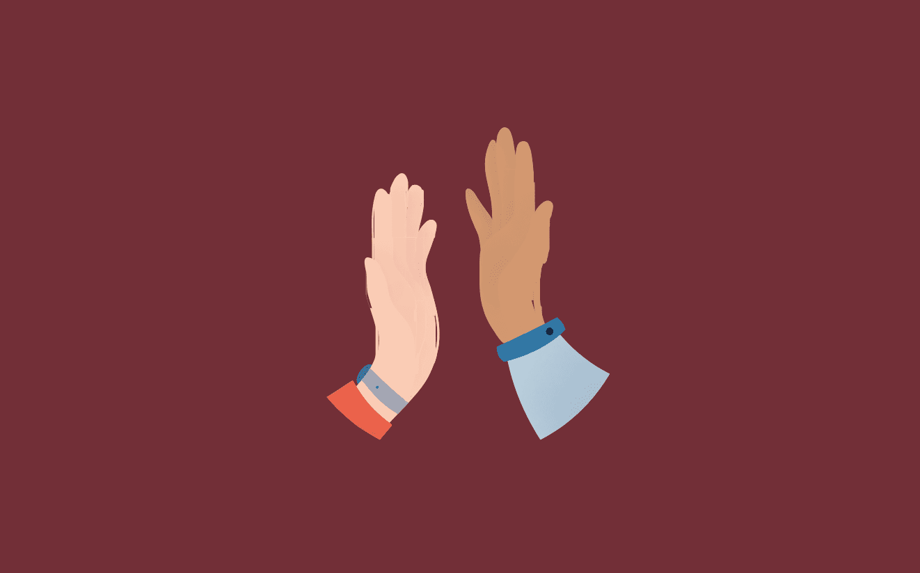 Illustration of a high-5